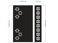 File cnc cổng 4 cánh hoa đồng tiền