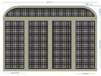 File cnc cổng 4 canh hoa văn chấm bi