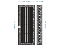 File cnc cổng 4 cánh hoa văn chữ vạn