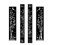 File cnc cổng 4 cánh hoa văn trúc