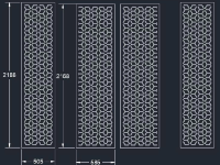 File cnc cổng 4 cánh kết hợp ô thoáng bông tuyết