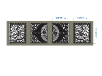 File cnc cổng 4 cánh kích thước thấp
