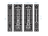 file cnc cổng 4 cánh,mẫu cnc cổng 4 cánh,autocad cổng 4 cánh