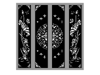 File cnc cổng 4 cánh sen trống đồng dơi