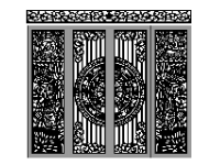 File cnc cổng 4 cánh tài lộc cá chép có ô thoáng