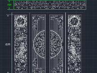 File cnc cổng 4 cánh tài lộc cá chép đẹp