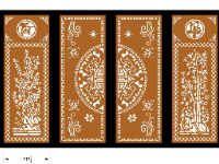 File cnc cổng 4 cánh tài lộc trống dơi cad