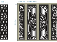File cnc cổng 4 cánh tài lộc và cánh phụ hoa