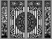 File cnc cổng 4 cánh tài lộc vạn sự như ý