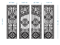 File cnc cổng 4 cánh thiết kế autocad đẹp