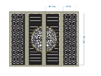 File cnc cổng 4 cánh thiết kế đẹp trống đồng đơn giản