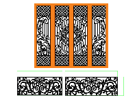 cổng 4 cánh hiện đại,mẫu cnc cổng 4 cánh,file cnc cổng 4 cánh,cổng 4 cánh cắt cnc