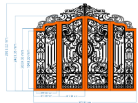 cổng 4 cánh cnc,file cnc cổng 4 cánh,mẫu cnc cổng 4 cánh