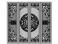 File cnc cổng 4 cánh trống dơi