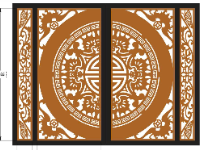 File cnc cổng 4 cánh trống dơi bướm