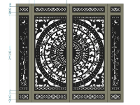 File cnc cổng 4 cánh trống dơi trúc dxf