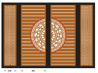 File cnc cổng 4 cánh trống đồng bông tuyết, kèm chỉ trống