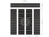 File cnc cổng 4 cánh trống đồng bông tuyết mới dxf