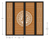 File cnc cổng 4 cánh trống đồng cad