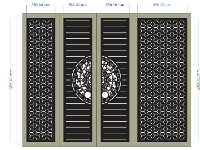 File cnc cổng 4 cánh trống đồng có cánh lệch