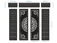 File cnc cổng 4 cánh trống đồng có ô thoáng bông tuyết