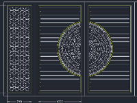 File cnc cổng 4 cánh trống đồng dxf cắt đẹp