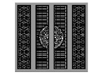 File cnc cổng 4 cánh trống đồng dxf mới