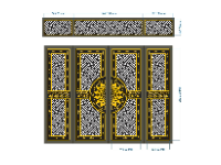 File cnc cổng 4 cánh trống đồng gấm vạn đẹp