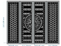File cnc cổng 4 cánh trống đồng hoa siêu đẹp
