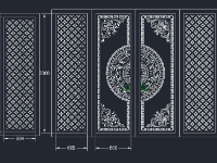 File cnc cổng 4 cánh trống đồng kết hợp 1 cánh phụ đẹp