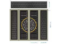 File cnc cổng 4 cánh trống đồng ô thoáng