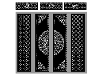 File cnc cổng 4 cánh trống đồng, ô thoáng phúc lộc thọ