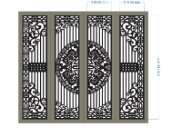 File cnc cổng 4 cánh trống đồng rơi đẹp