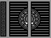 File cnc cổng 4 cánh trống đồng to bông tuyết bé