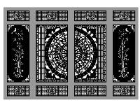File cnc cổng 4 cánh trống đồng trúc autocad