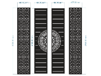 File cnc cổng 4 cánh trống mới
