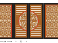 File cnc cổng 4 cánh trống mới dxf