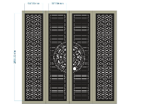 File cnc cổng 4 cánh trống tuyết mới