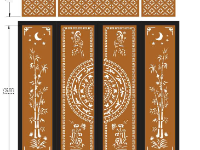 File cnc cổng 4 cánh trúc có ô thoáng