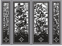 File cnc cổng 4 cánh tứ quý 2 cánh giữa to