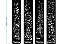 File cnc cổng 4 cánh tứ quý đơn giản