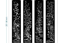 File cnc cổng 4 cánh tứ quý tùng cúc trúc mai đẹp
