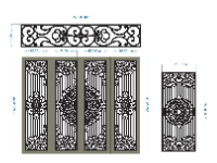 File cnc cổng 4 cánh và 1 cánh đẹp mới