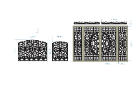 File cnc cổng 4 cánh và hàng rào đẹp