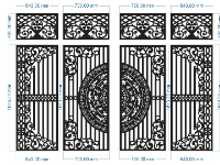 File cnc cổng 4 cánh và ô thoáng