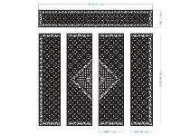 File cnc cổng 4 cánh và ô thoáng dxf