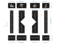 File cnc cổng 4 cánh vạn sự như ý dxf 2d