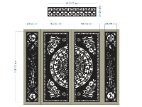 File cnc cổng 4 cánh vạn sự như ý và ô thoáng