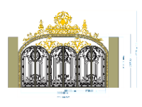 File cnc cổng 6 cánh thiết kế trên cad đẹp nhất