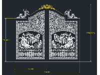 File cnc cổng anh hùng tương ngộ 2 cánh